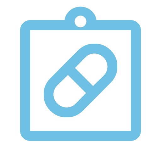 Icon of medicine in a square